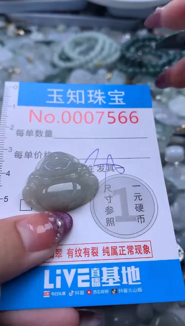 翡翠未镶嵌吊坠(不含链)7566