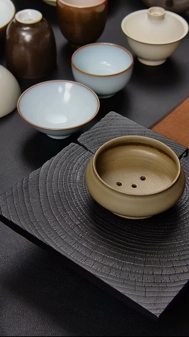 蓝天手作青釉菖蒲盆