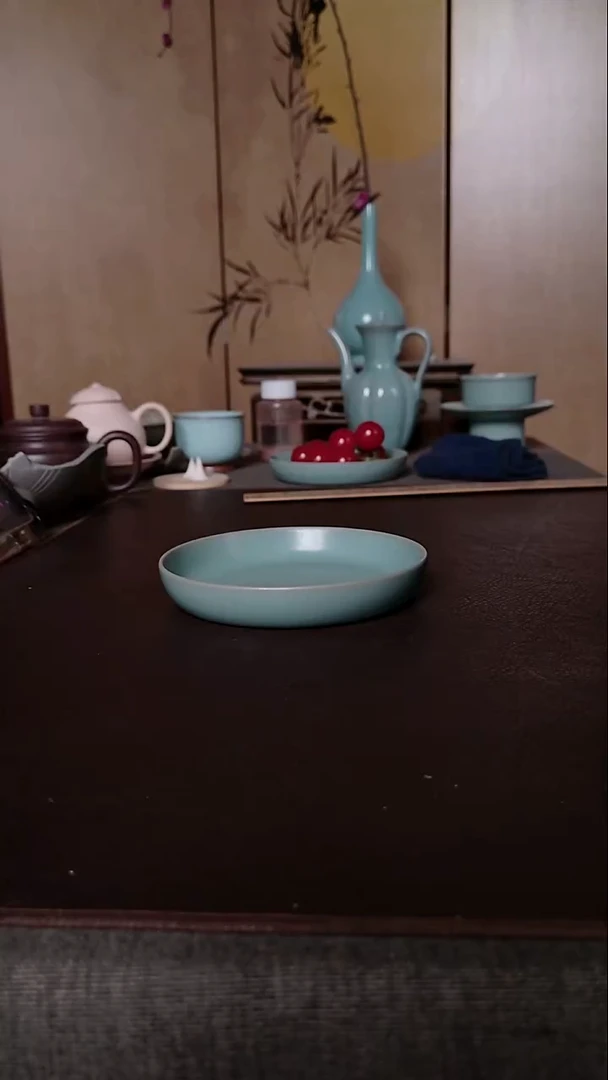 摆件瓷汝窑奉化碟