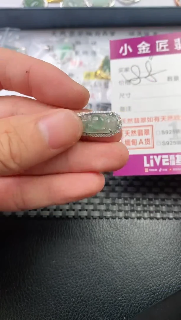 翡翠银S925镶嵌颈饰·