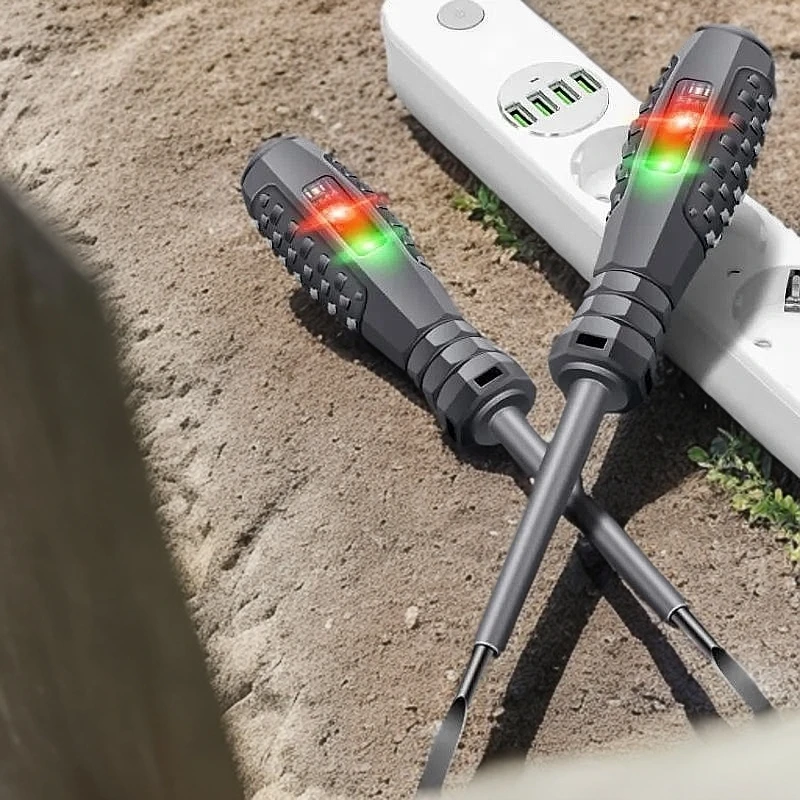 电工测电笔螺丝刀彩光智能测断线断点测零火线家用高扭力试电笔