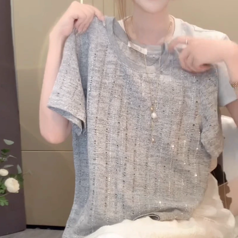 2025夏季新款休闲时尚百搭气质显瘦短袖T恤LK2503706