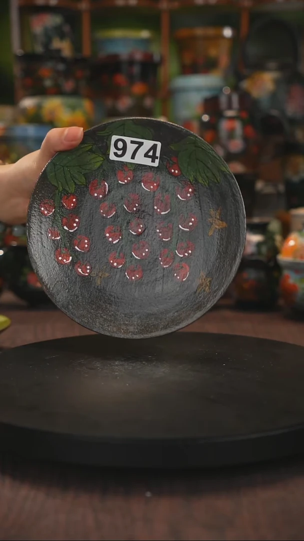 油画手绘釉下彩杯子974