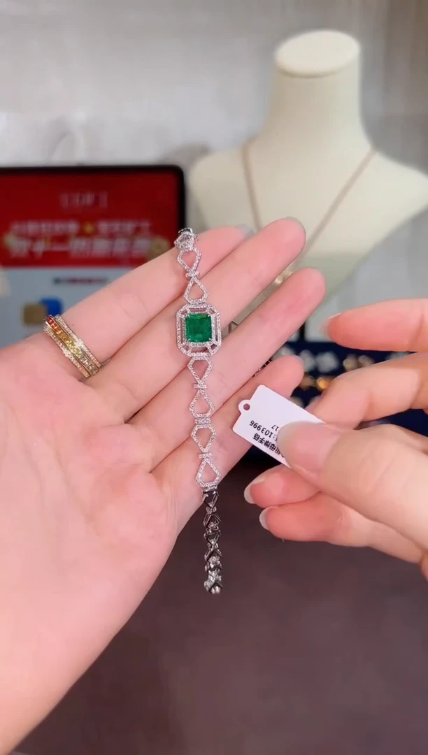 18K金镶嵌手链祖母绿BB1898#-#100