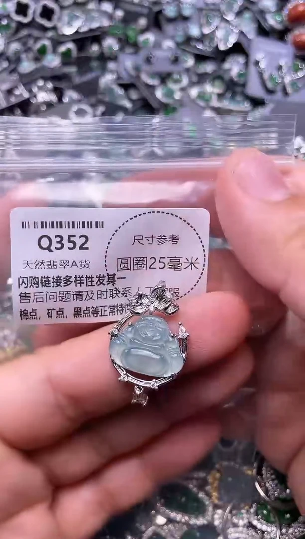 翡翠未镶嵌颈饰Q352吊坠