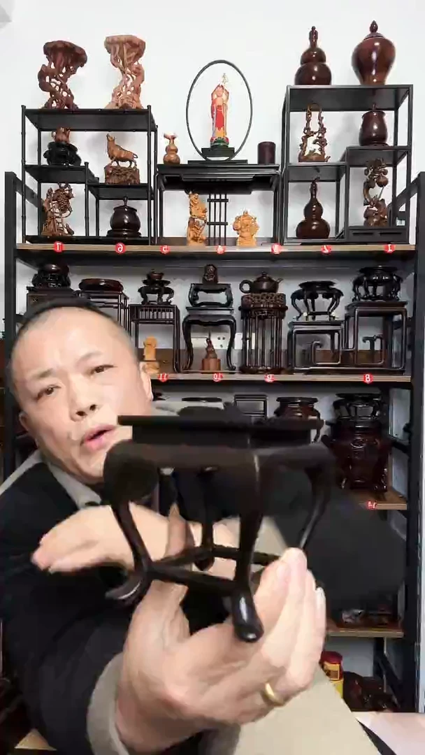 紫砂底座木9正方10.5高