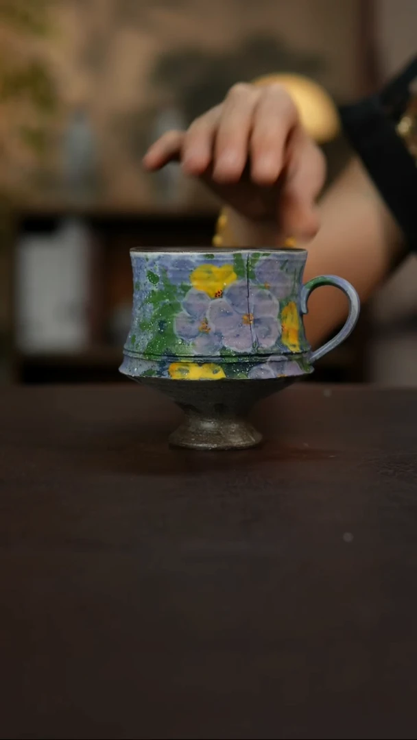 杯景德镇陶瓷杯碗柴烧多人