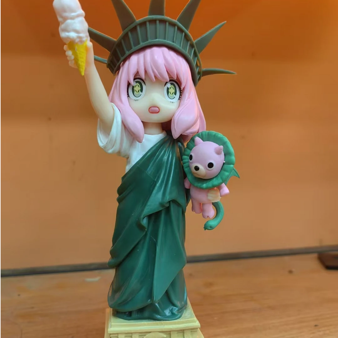 （现货）高约18cm自由女神阿尼亚手办模玩摆件组装下二次元