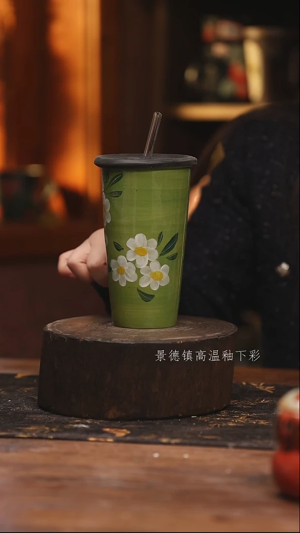 陶瓷景德镇高温釉下手绘陶瓷@L107@