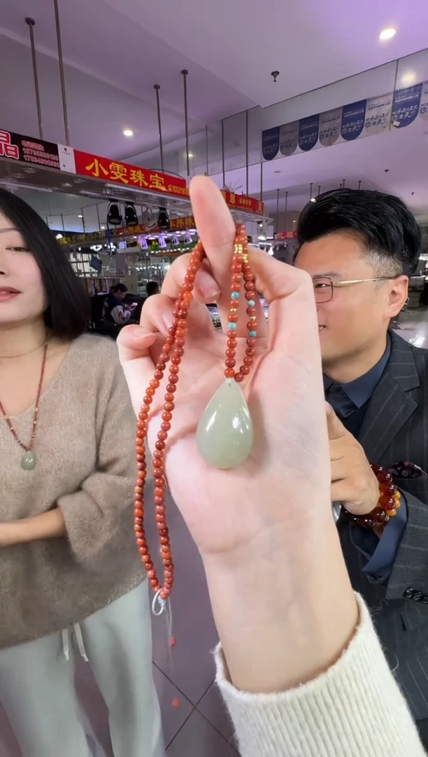 颈饰未镶嵌和田玉多样性发一件 276