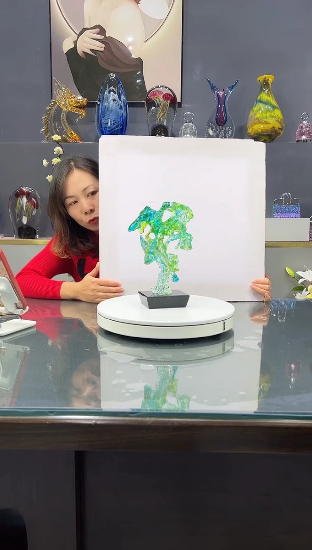 手工艺品琉璃 水晶琉璃太湖石1个