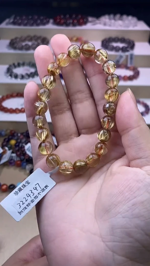 发晶手链未镶嵌顺板钛金8m+