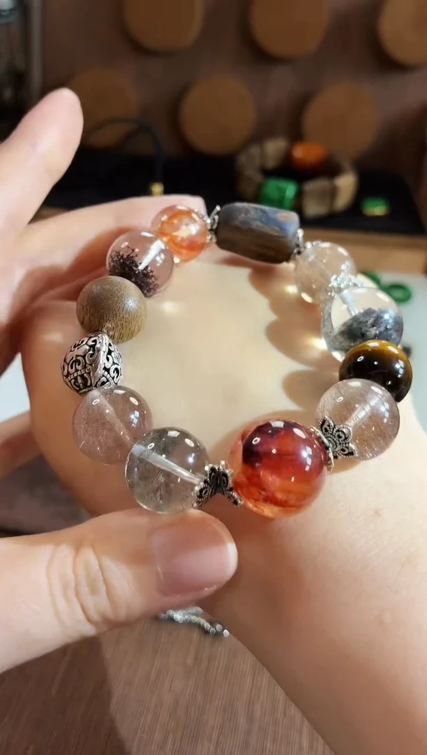 银S925镶嵌手串水晶手饰