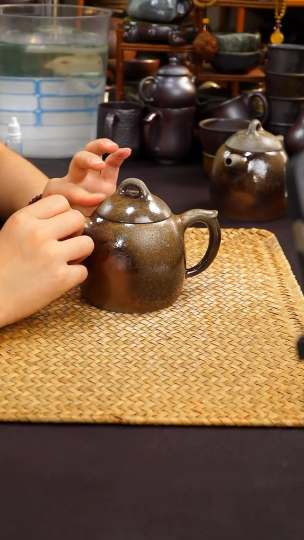 茶壶紫砂半*纯自然柴烧