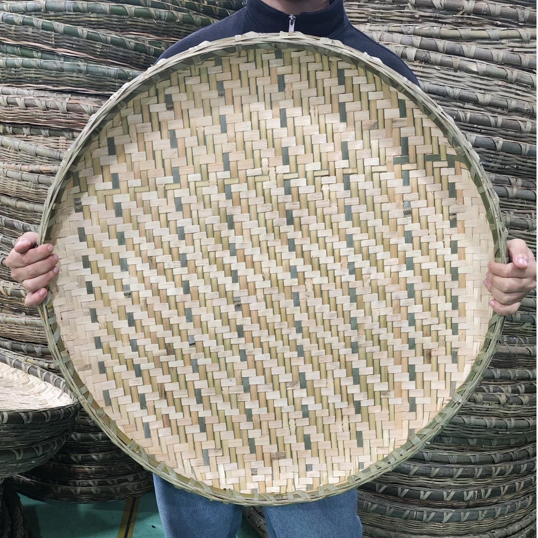 【70CM竹簸箕】竹制品竹编大簸箕无孔有孔竹筛子家用干货晾晒箕好物