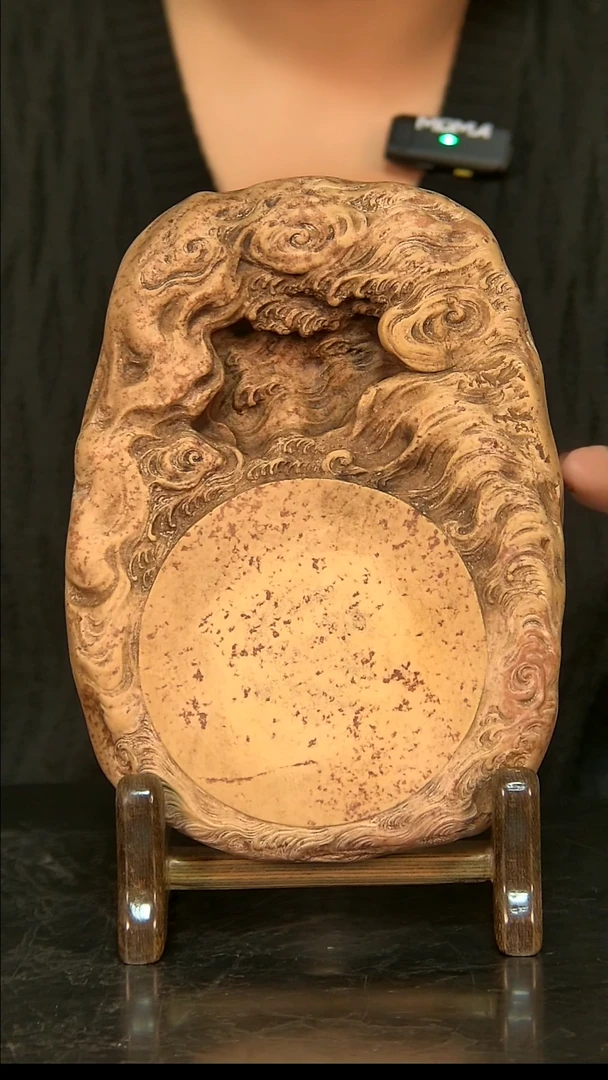 青州黑山老坑精品红丝砚
