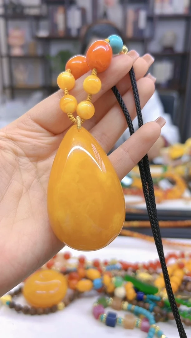 【闪购商品】蜜蜡毛衣链未镶嵌M350