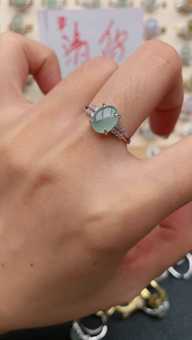 【闪购商品】翡翠戒指银S925镶嵌1111