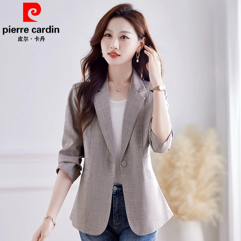 皮尔卡丹小香风高端小西装外套女2025夏款新款洋气时尚气质小西装