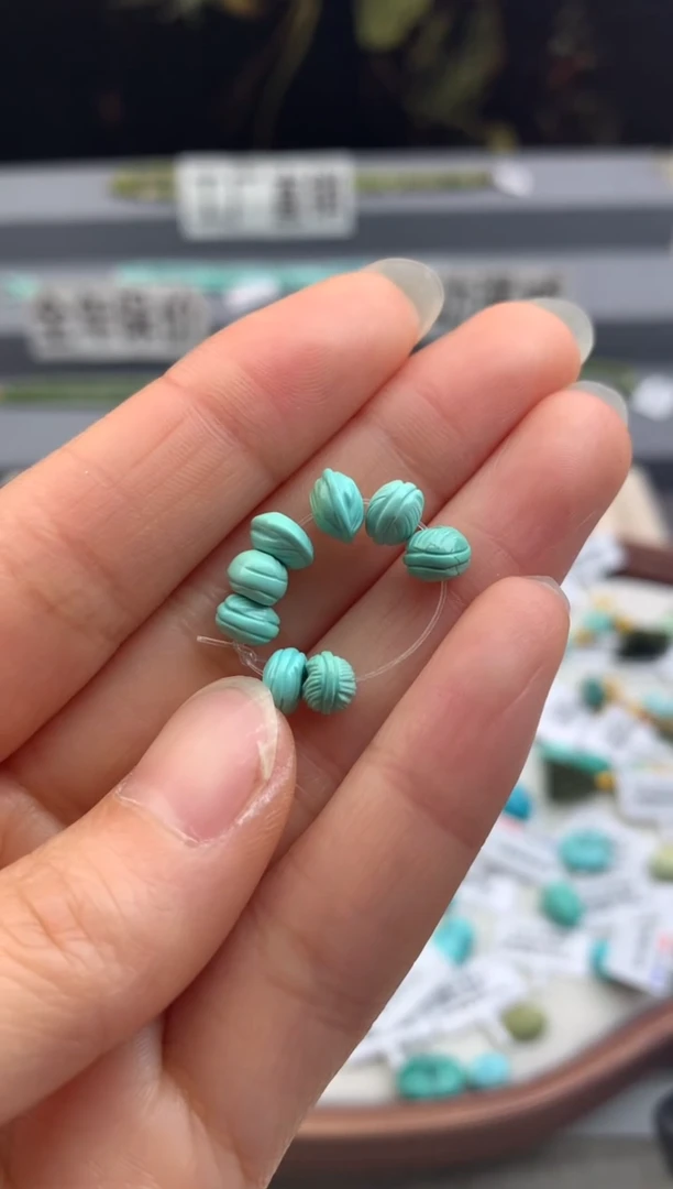 未镶嵌绿松石单珠（定制）茜.B22