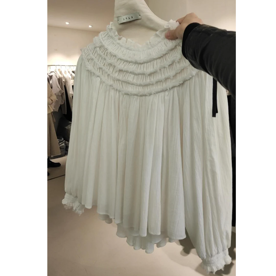 灯笼袖衬衫 P-277 NO退换 接受再拍