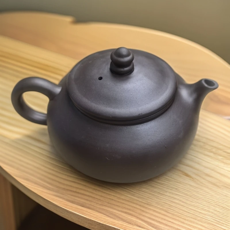 深井老紫泥寒江壶凤鸣壶断水壶功夫茶具品茗茶具茶壶精品茶壶
