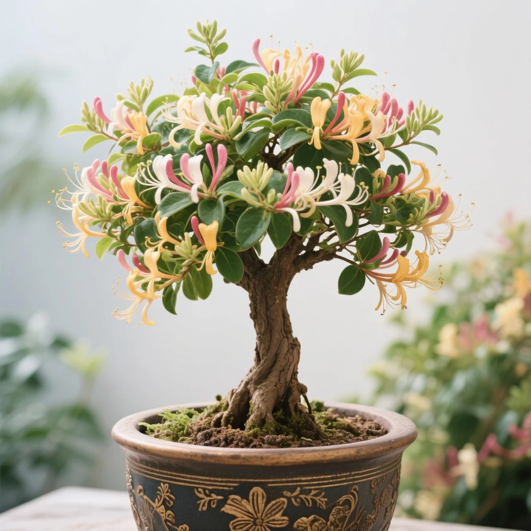 红金银花老桩树苗地栽阳台四季懒人情绪绿植招财室内造型盆栽带花