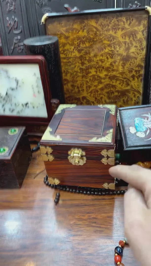 【闪购商品】木红土108颗桶珠1.0手串带侧翻盒