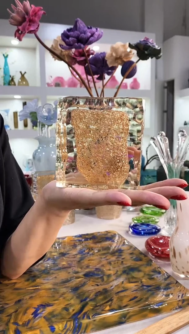 晓**宙慕忆家手作琉璃花瓶小号