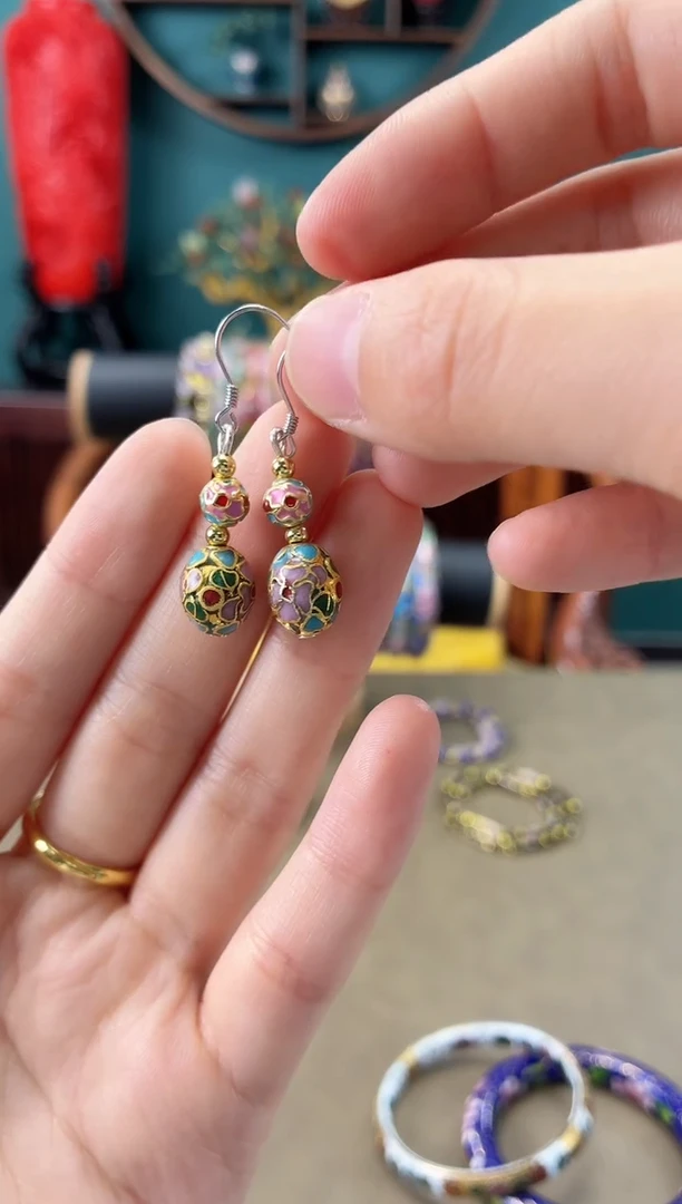 非遗技艺 景泰蓝金地枣珠