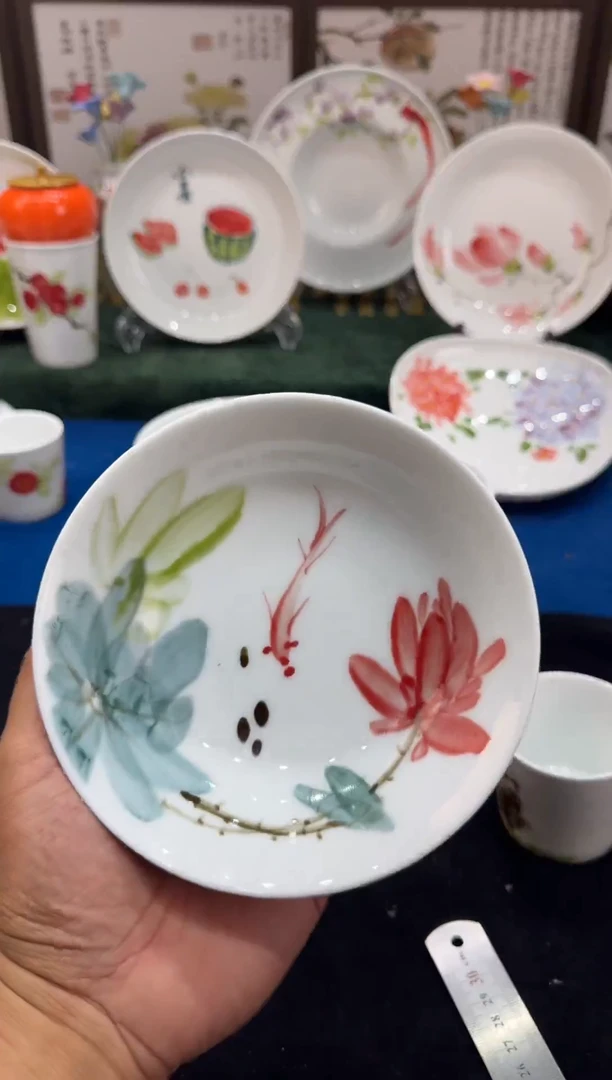 盘景德镇手工手绘小盘子A024