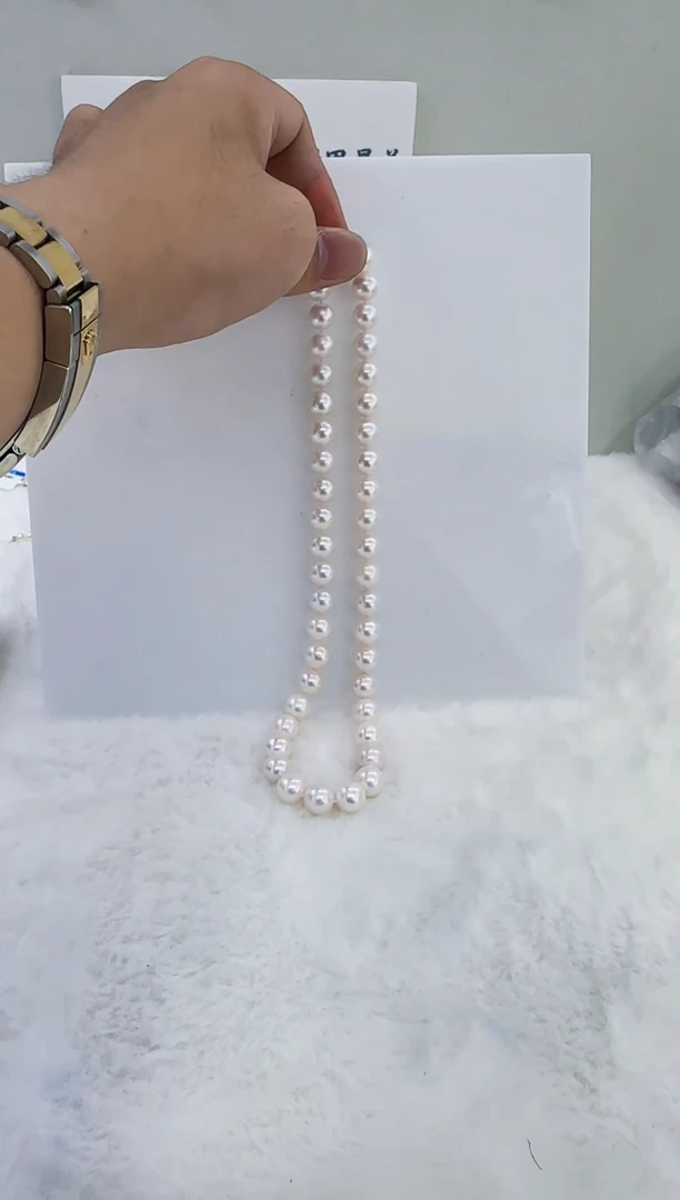 未镶嵌淡水珍珠DA 曼塔珍珠串链9-11 y162