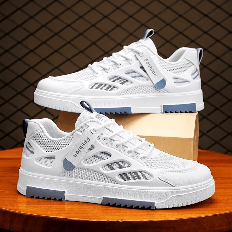 【设计师款】男鞋2025夏季新款透气网面休闲鞋潮流百搭时尚板鞋JH