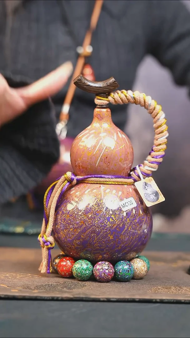 【闪购商品】XE165漆艺酒葫芦不包手串及旋转底座