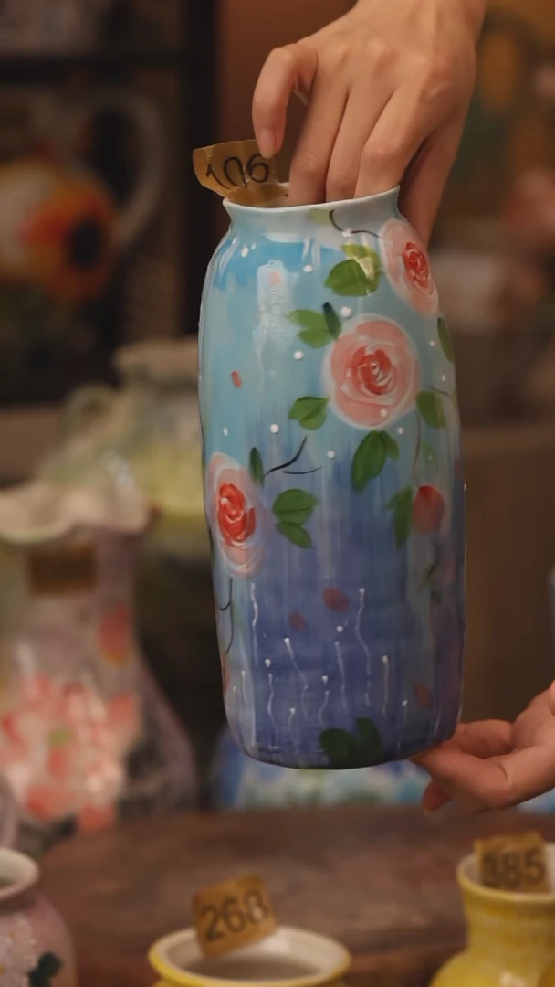 陶瓷106景德镇设计师手作花器摆件侘寂风