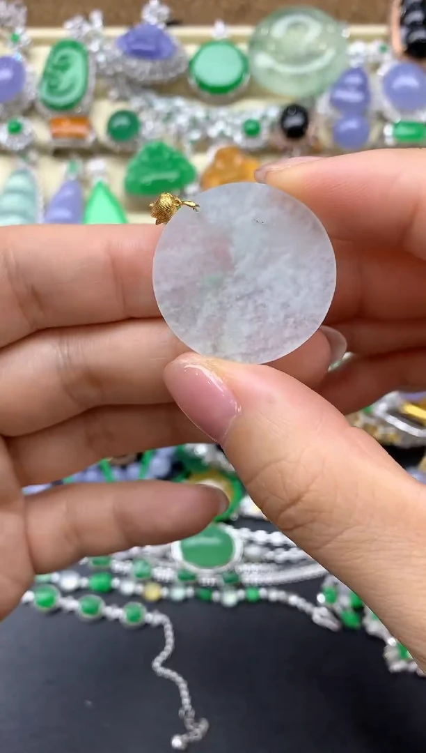 【闪购商品】翡翠颈饰18K金镶嵌10-中国好珍宝