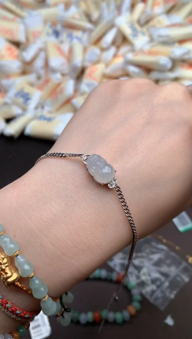 【闪购商品】翡翠手链银S925镶嵌 —