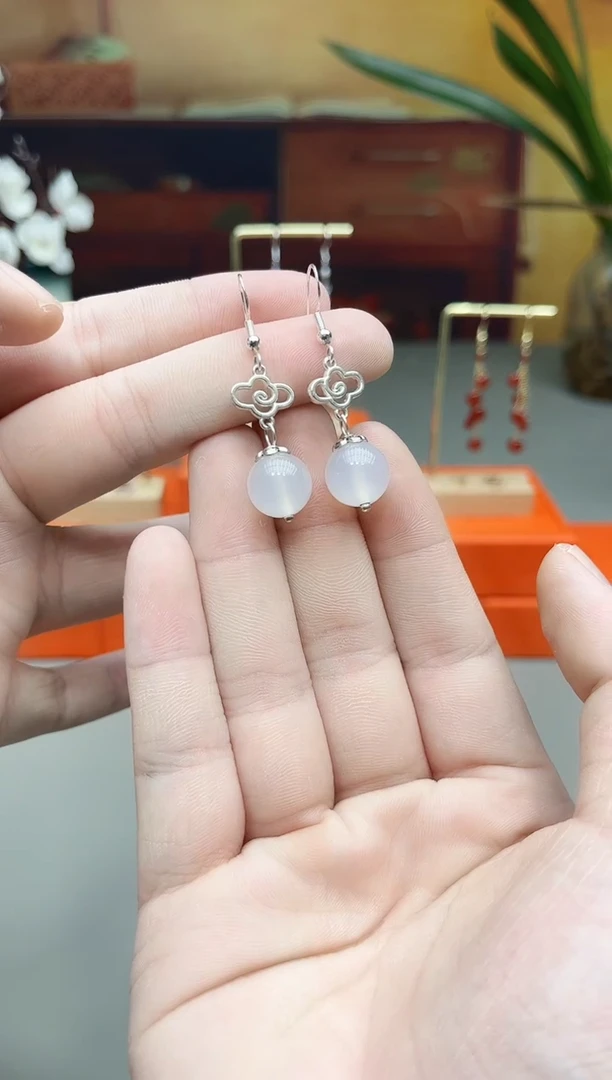 未镶嵌耳钉玛瑙/玉髓101