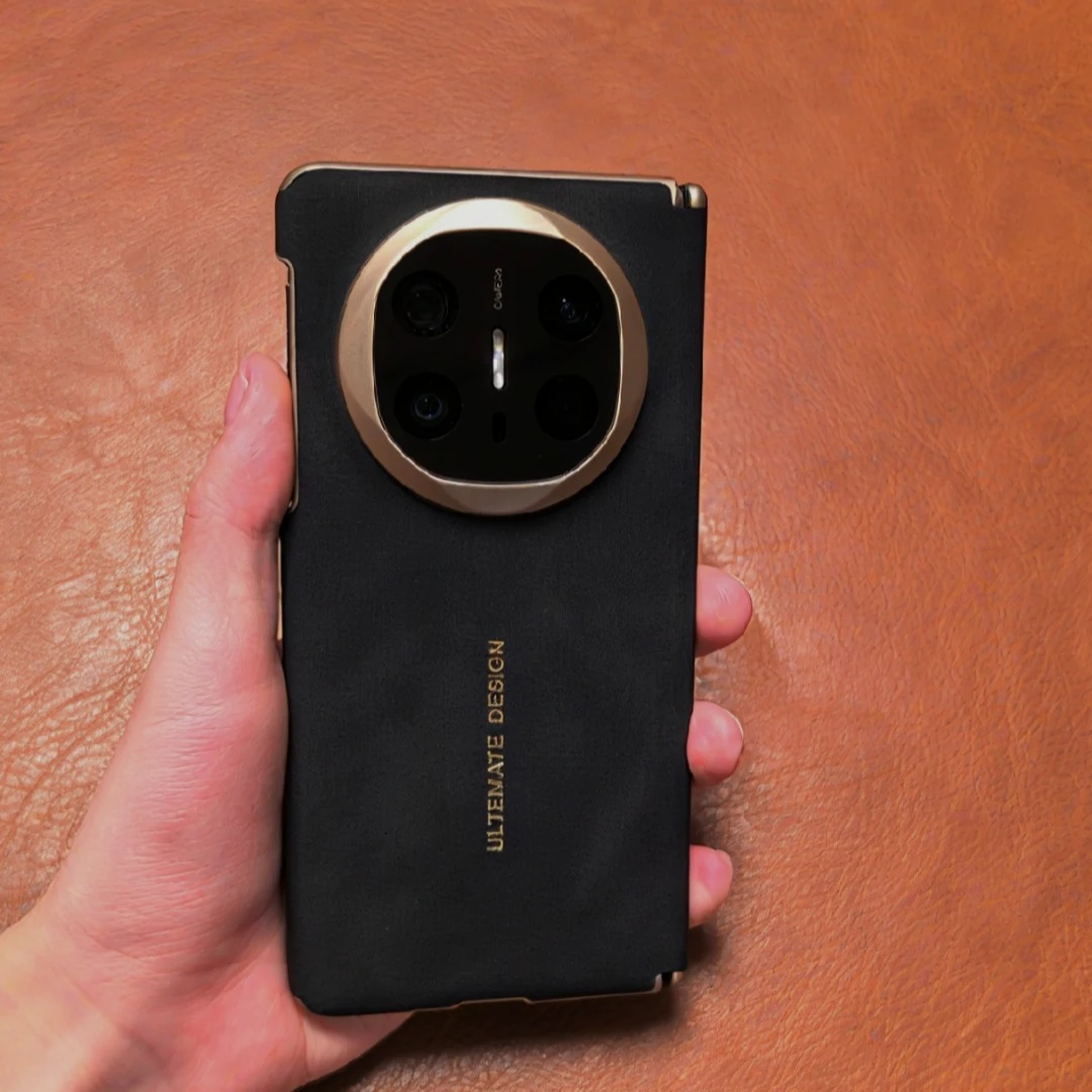 适用华为MateX6高级感羊巴皮纹X5双中轴全包镜头防摔手机壳折叠X3