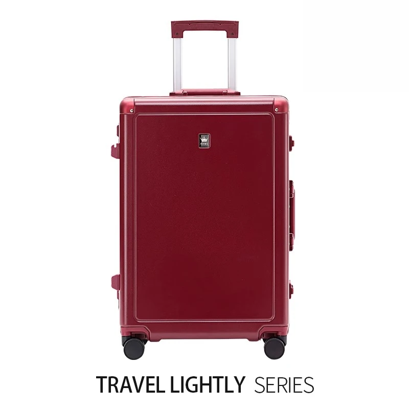 多功能行李箱20寸登机箱杯架万向轮婚嫁箱旅行箱大容量红色拉杆箱