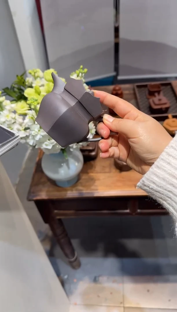 茶壶紫砂中*天青僧帽 中