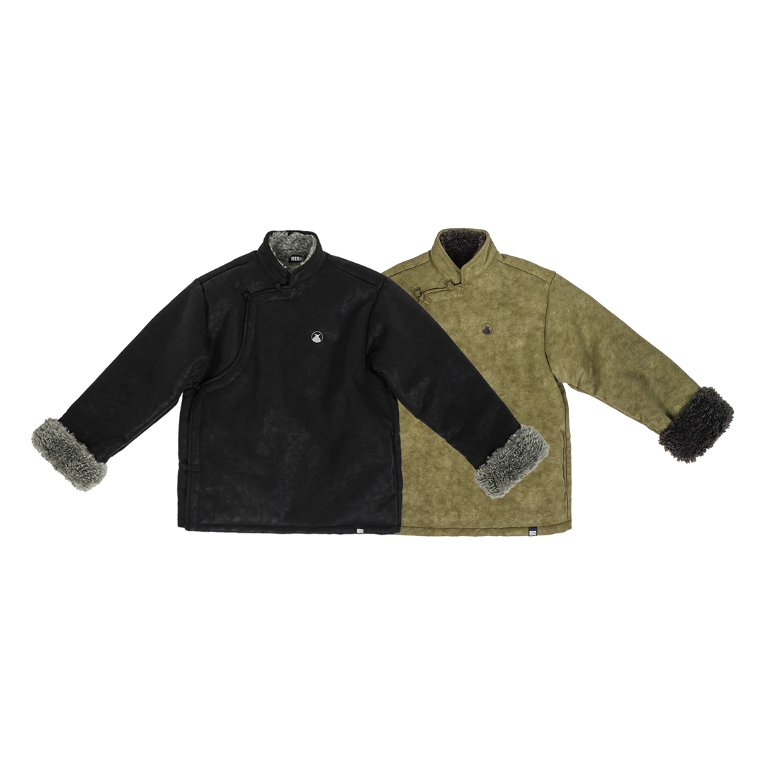 圣山服饰 原创设计2024秋冬基础款仿皮藏式外套中性