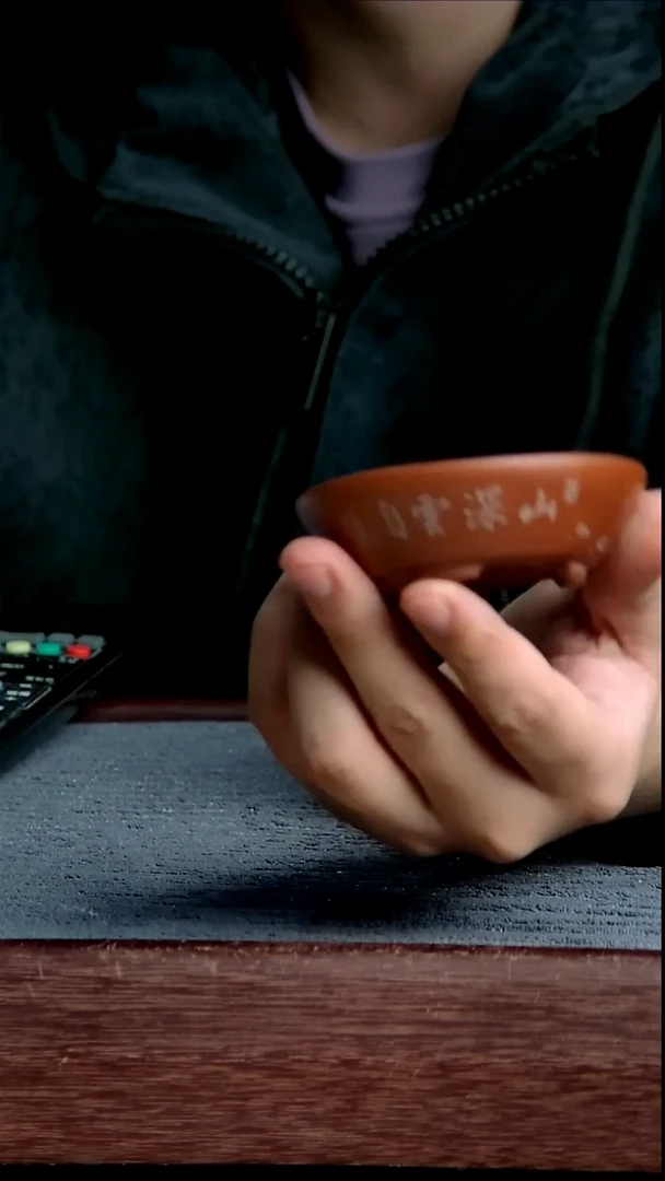 紫砂花盆7.5*1.8内径尺寸 山水