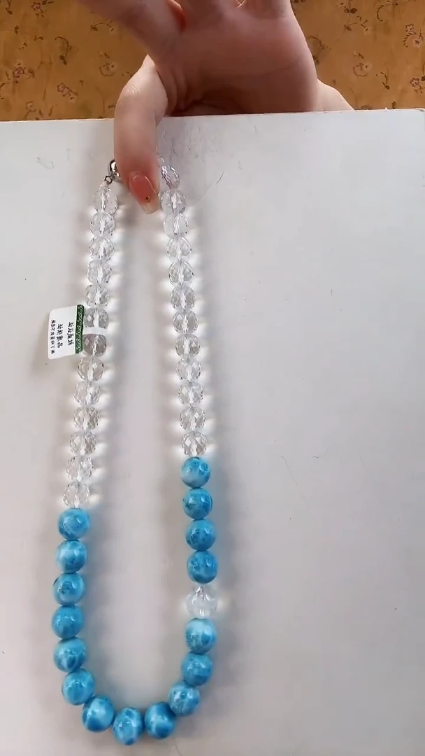未镶嵌针钠钙石（海纹石）颈饰3813项链