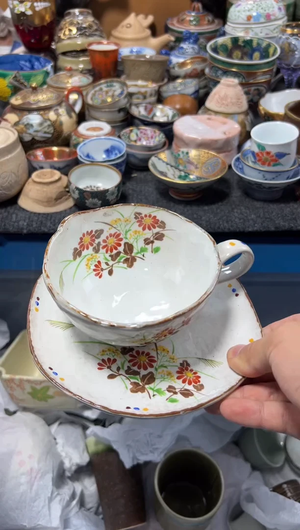 瓷片送****花夏目海外回流瓷器中古品。