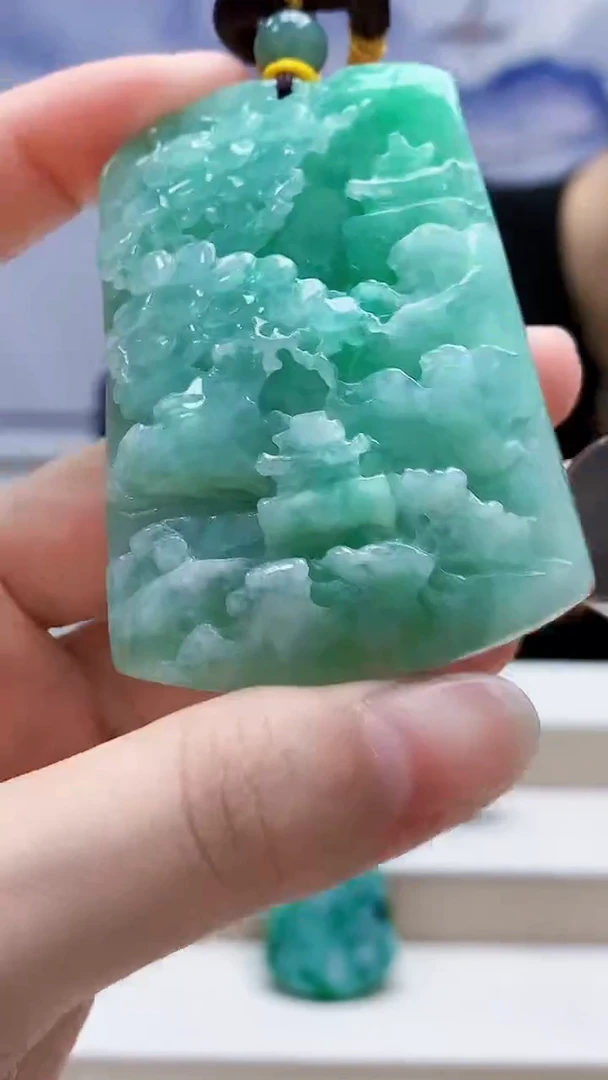 未镶嵌定制翡翠4688lr-毛货挂件74