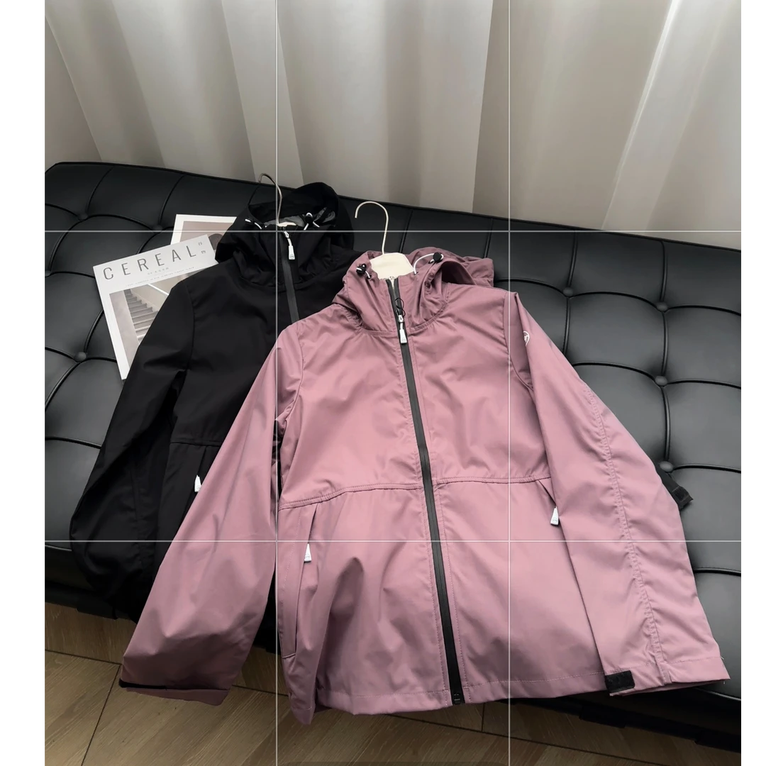 秋冬新款拉链开衫户外休闲防风连帽风衣外套1119