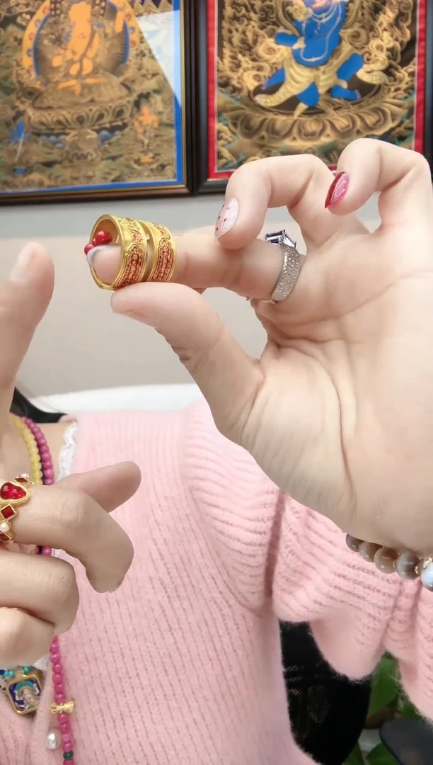 【闪购商品】玛瑙/玉髓戒圈未镶嵌五条经文戒圈