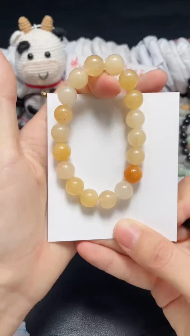 【闪购商品】石英质玉手链未镶嵌冰黄卡10