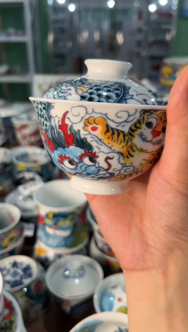 昨明景德镇陶瓷：盖碗